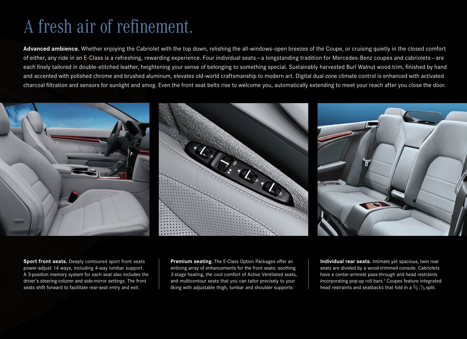 2011 Mercedes-Benz E-Class Coupe Convertible Brochure Page 12